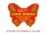 Etichette adesive per fioristi, fiorai e vivaisti (mm 45x34)  (cod.61G)